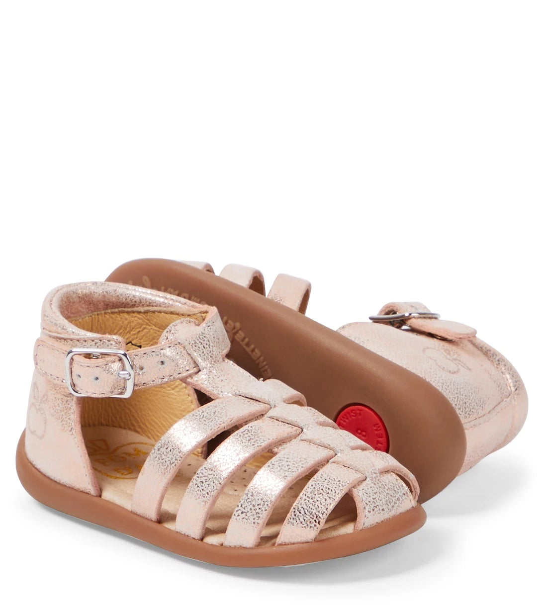 Pom d'Api - Baby Stand-Up Strap leather sandals