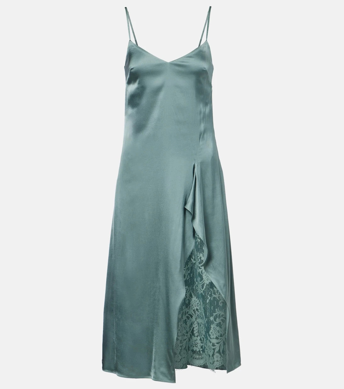 Acne Studios - Lace-trimmed satin slip dress