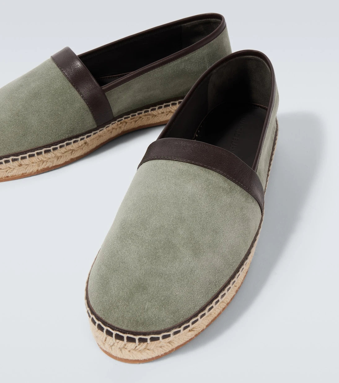 Manolo Blahnik - Nerano leather-trimmed suede espadrilles