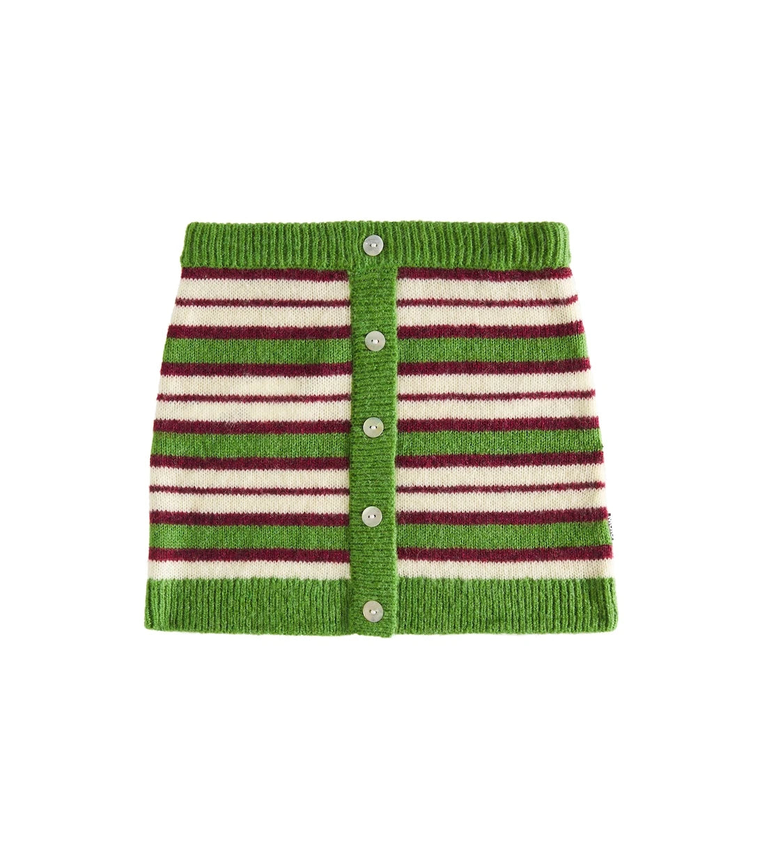 Molo - Bea striped wool-blend skirt