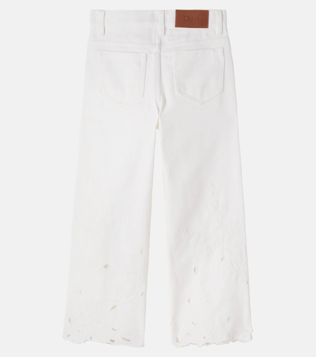Chloé Kids - Broderie anglaise jeans