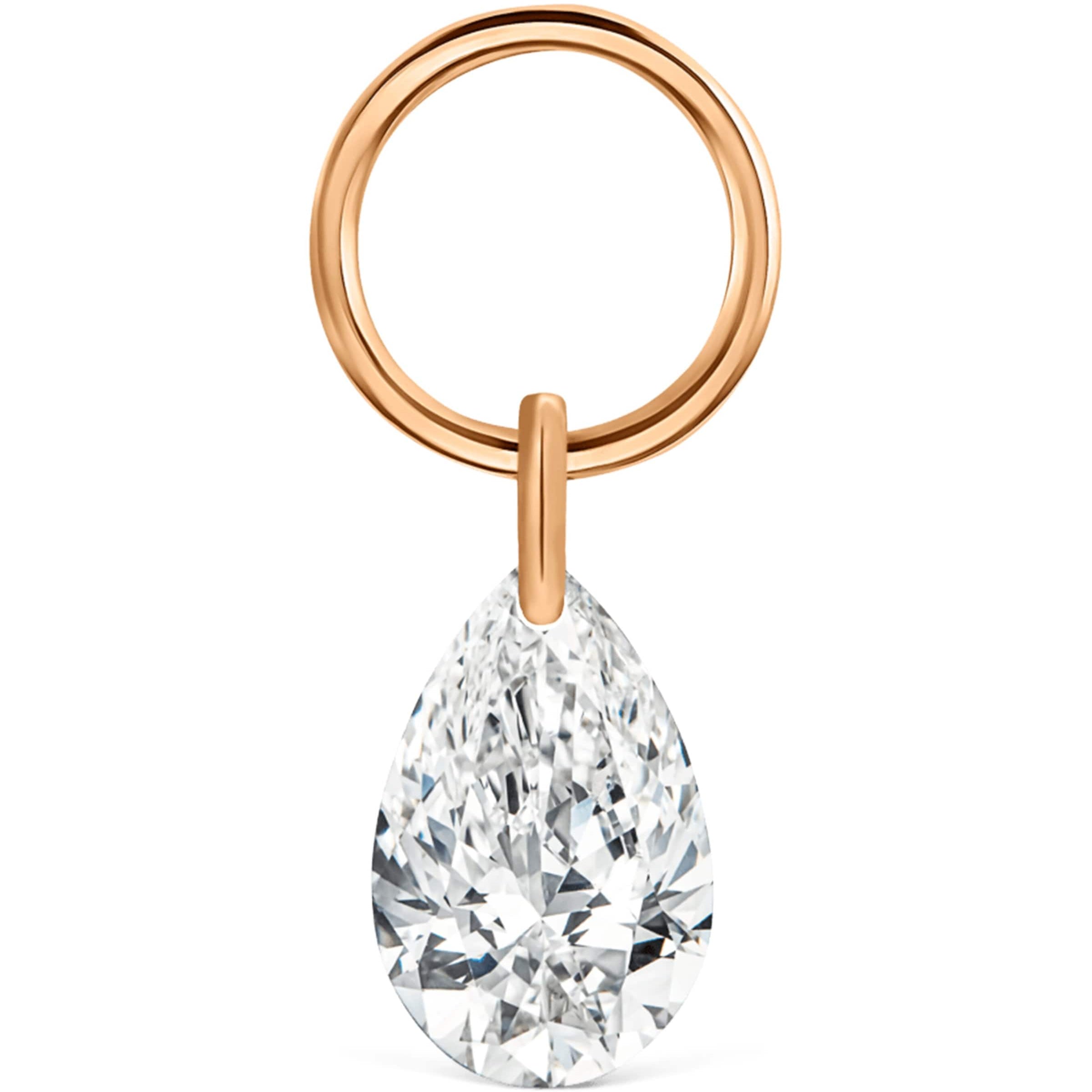 Maria Tash Diamond Pear Floating Charm (4mm)
