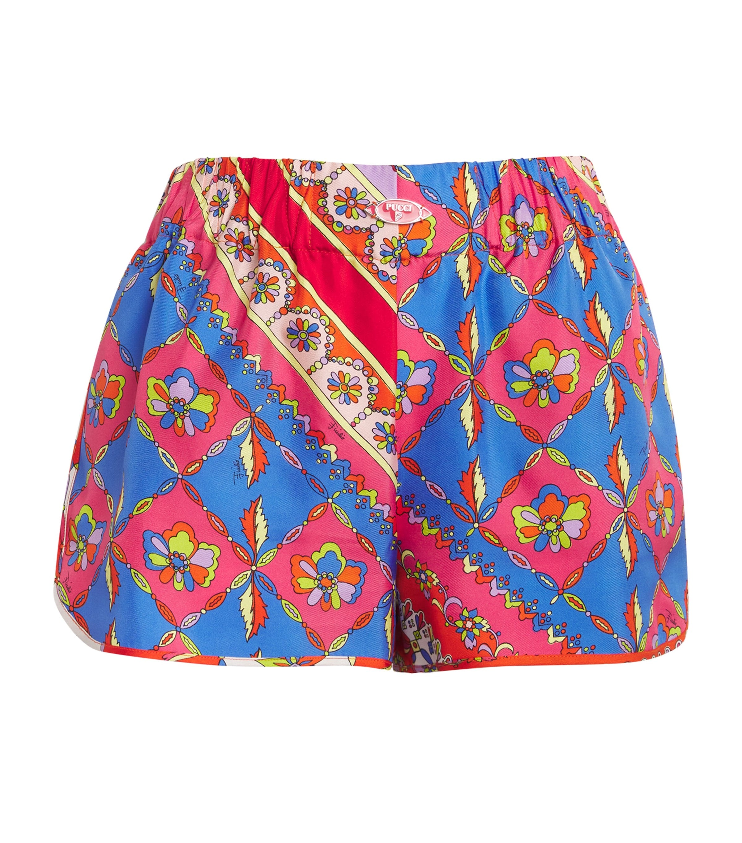 Multi Silk Festa Print Shorts