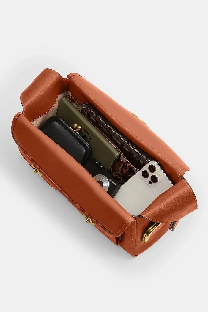 Coach чанта тип хобо дамска от кожа Turnlock Haversack Bag