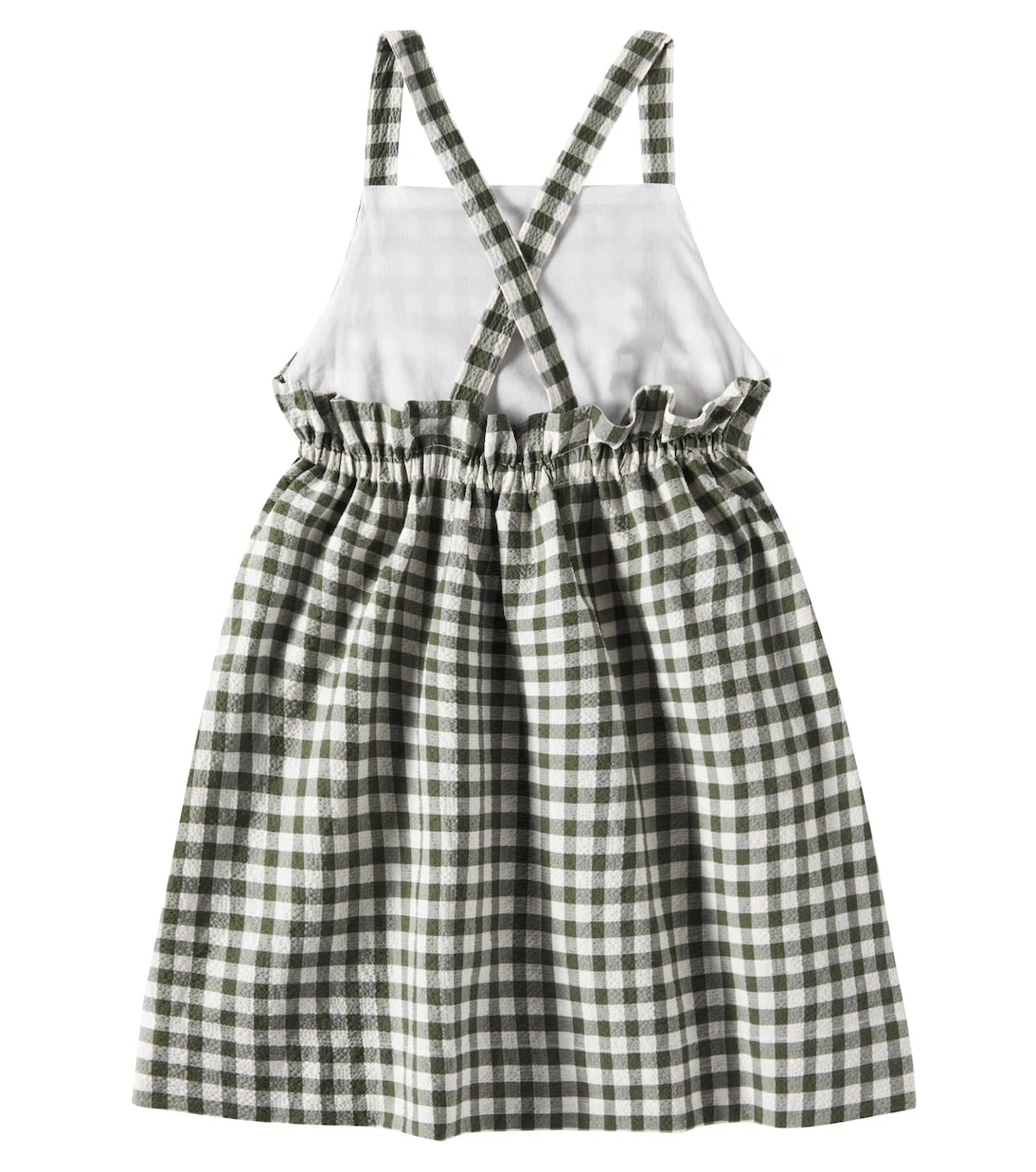 Il Gufo - Checked cotton-blend seersucker dress