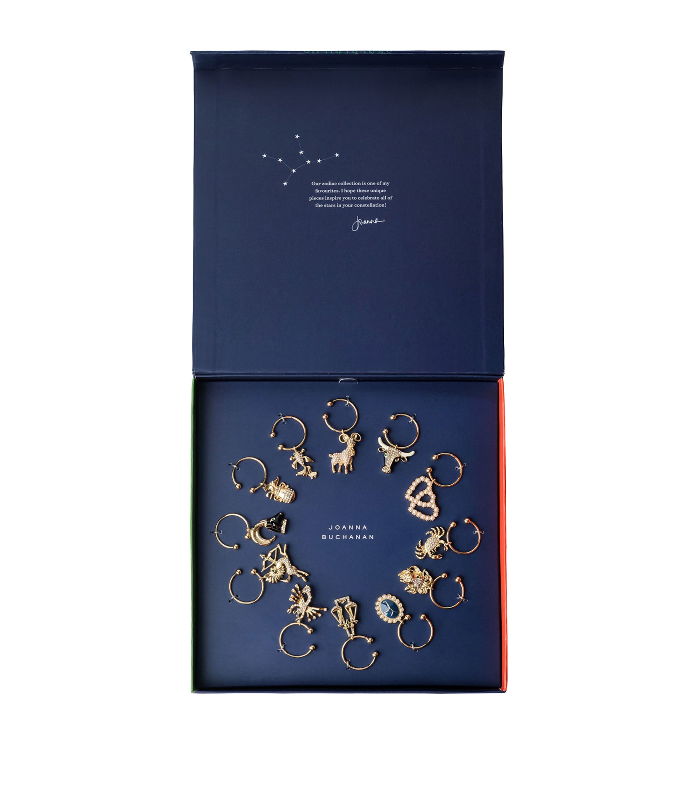 Joanna Buchanan Set of 12 Zodiac Wine Charms