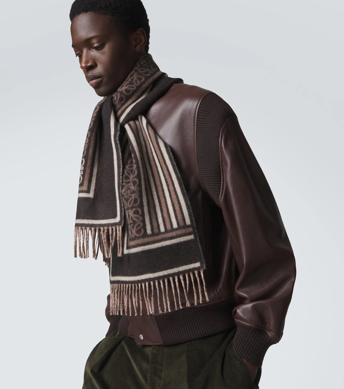 Loewe - Anagram wool and cashmere jacquard scarf