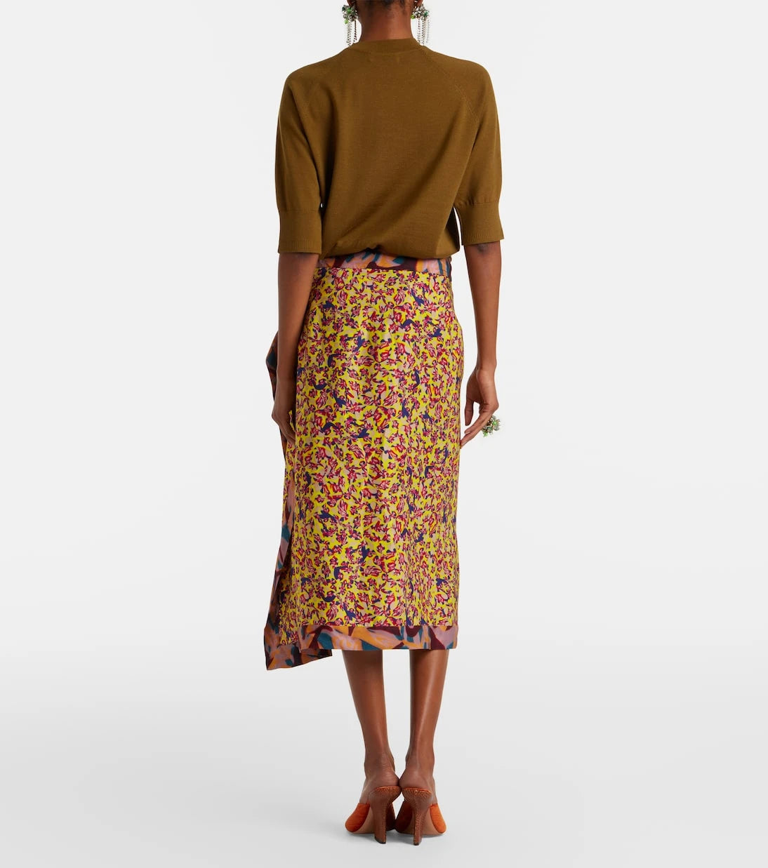 Dries Van Noten - Sole printed midi skirt