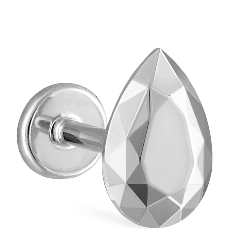 Maria Tash Faceted Pear Threaded Stud Earring (6.5mm)