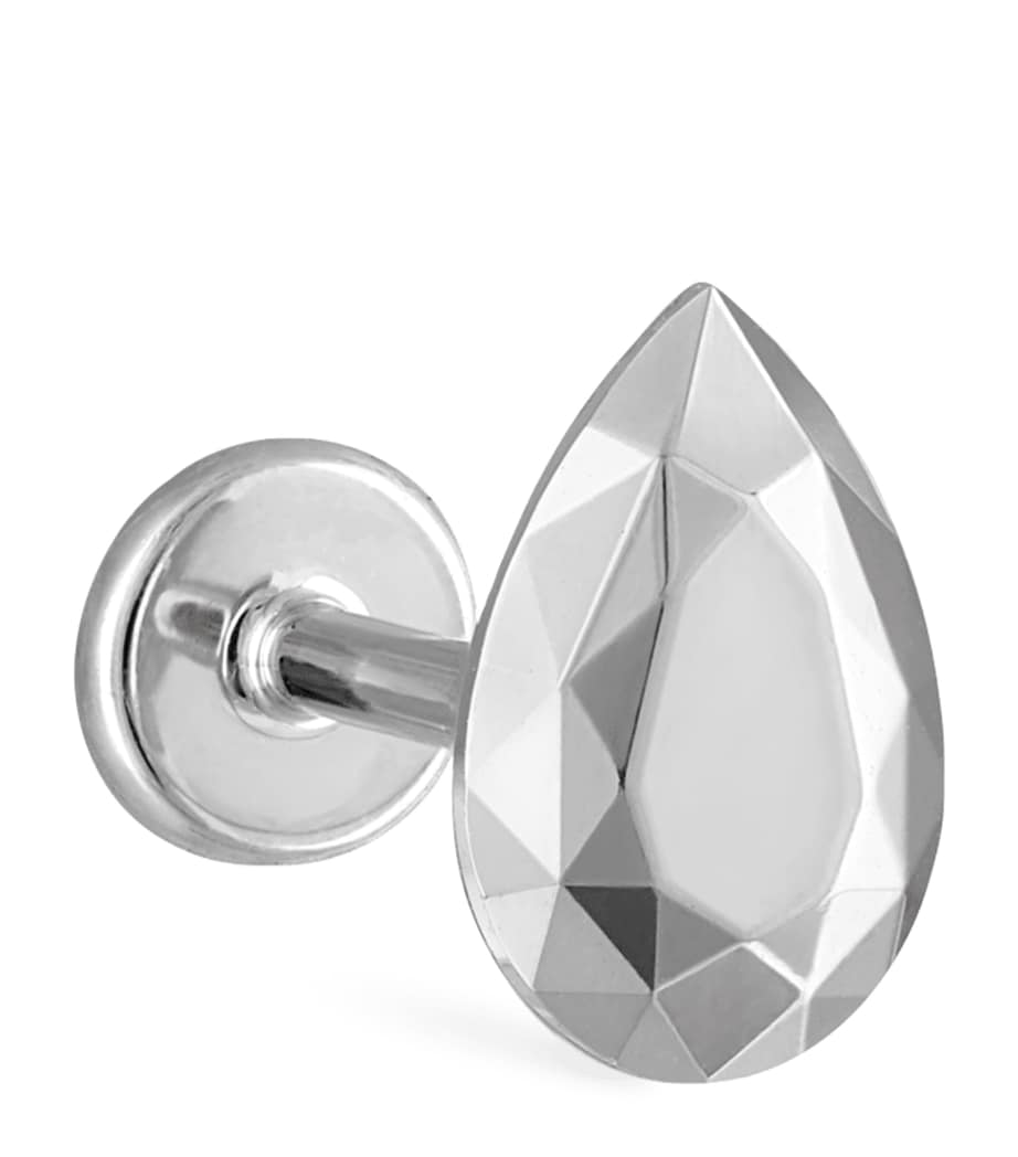 Maria Tash Faceted Pear Threaded Stud Earring (6.5mm)