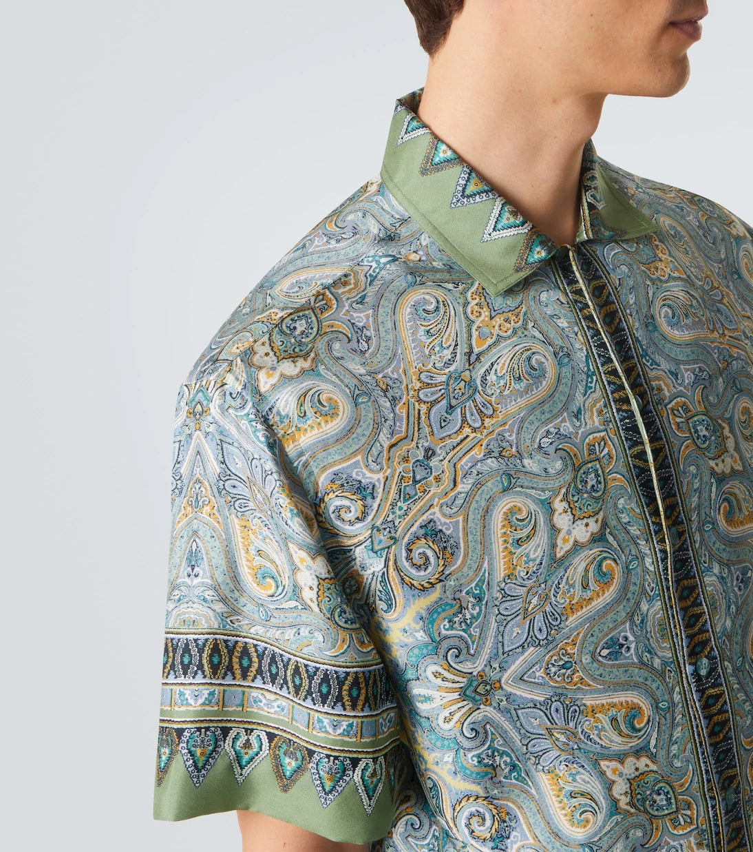 Etro - قميص بيزلي من حرير التويل