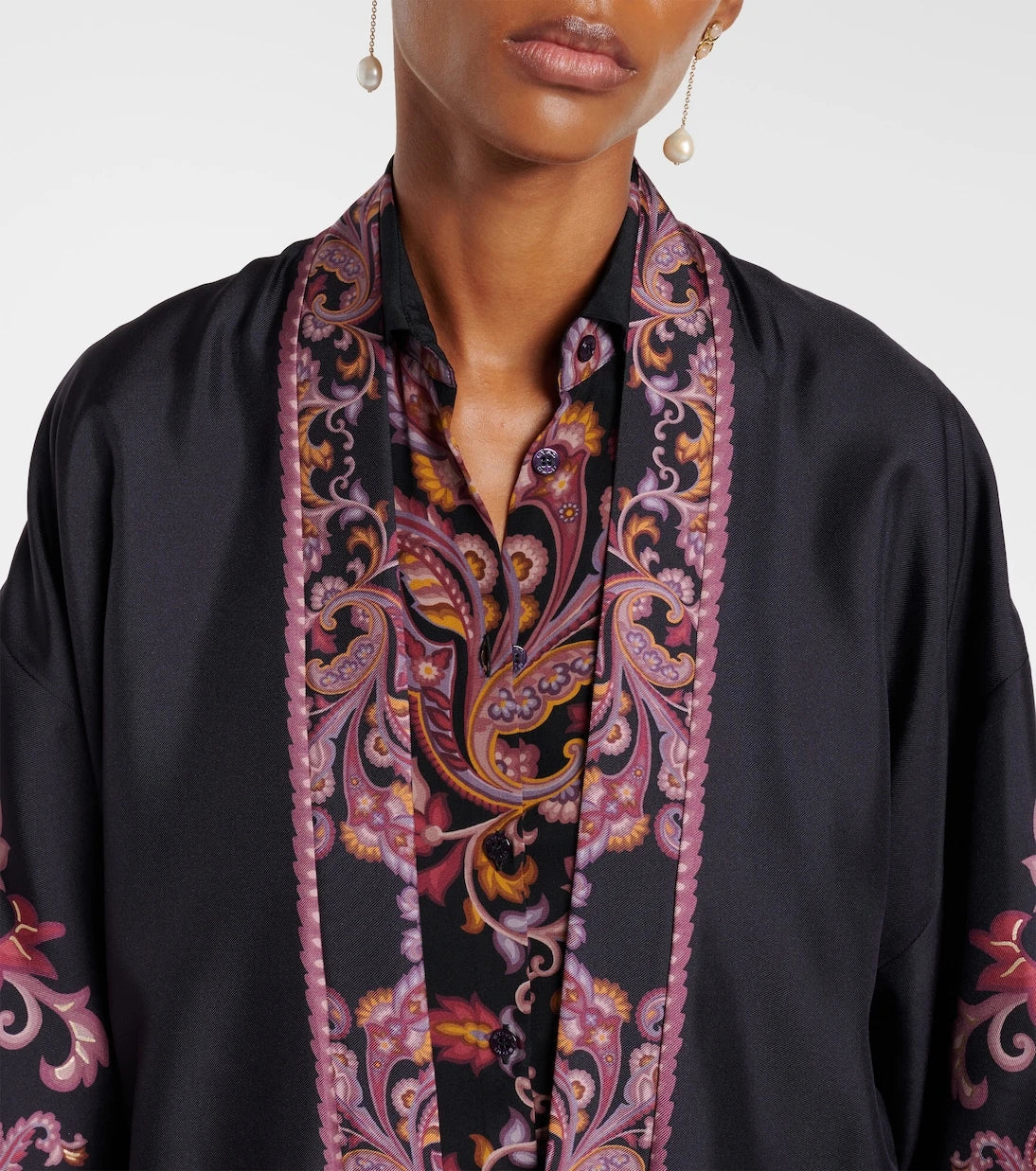 Etro - جاكيت بيزلي حريري
