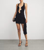 Cut-Out Wave Mini Dress BLACK