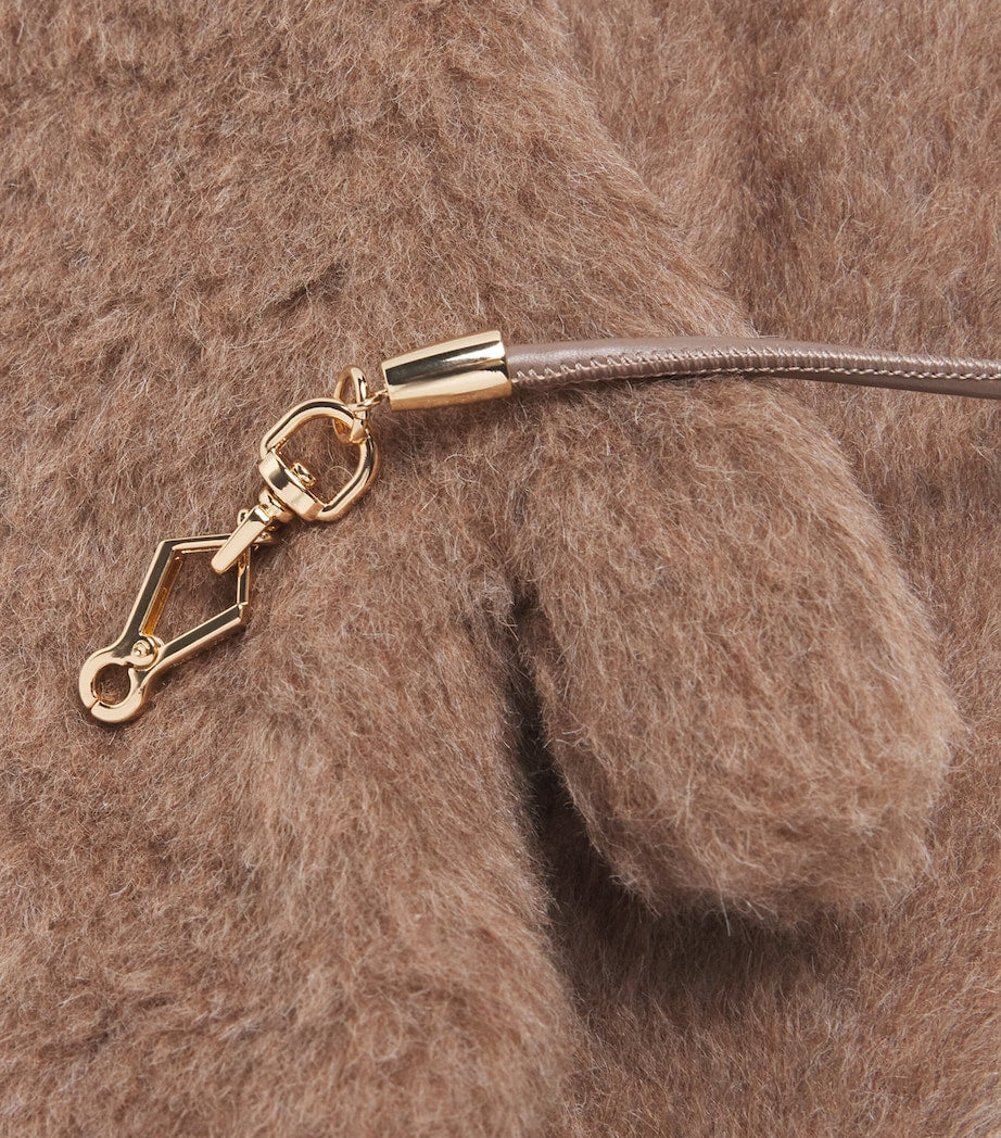 Brown Alpaca-Wool-Silk Gloves