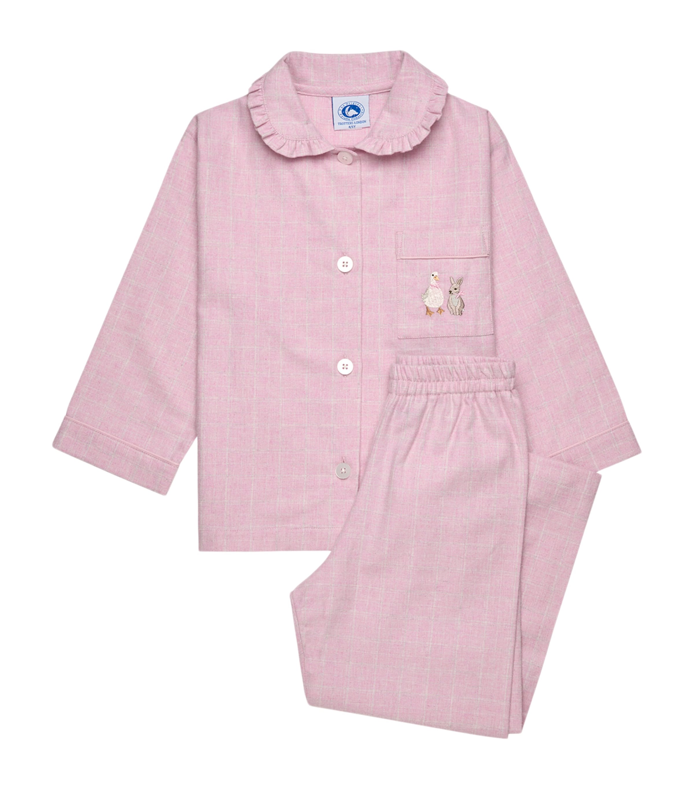 Trotters Cotton Check Duck and Bunny Pyjama Set (2-5 Years)