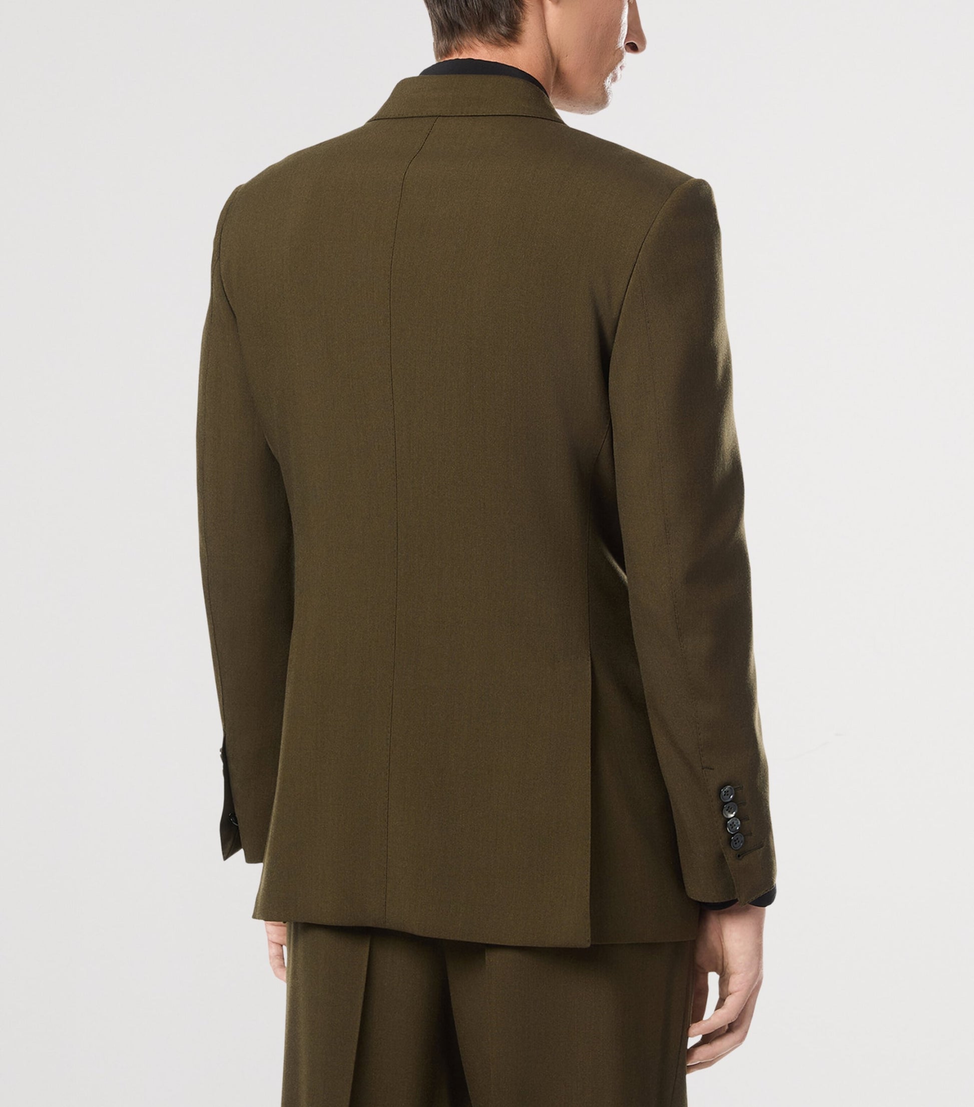Green Wool-Cashmere-Silk Blazer