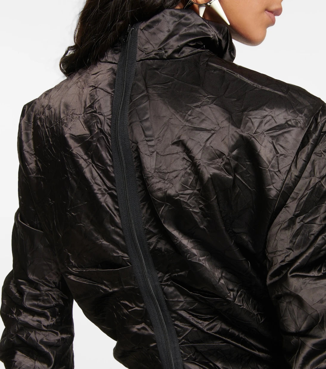 Acne Studios - Crinkle satin turtleneck top