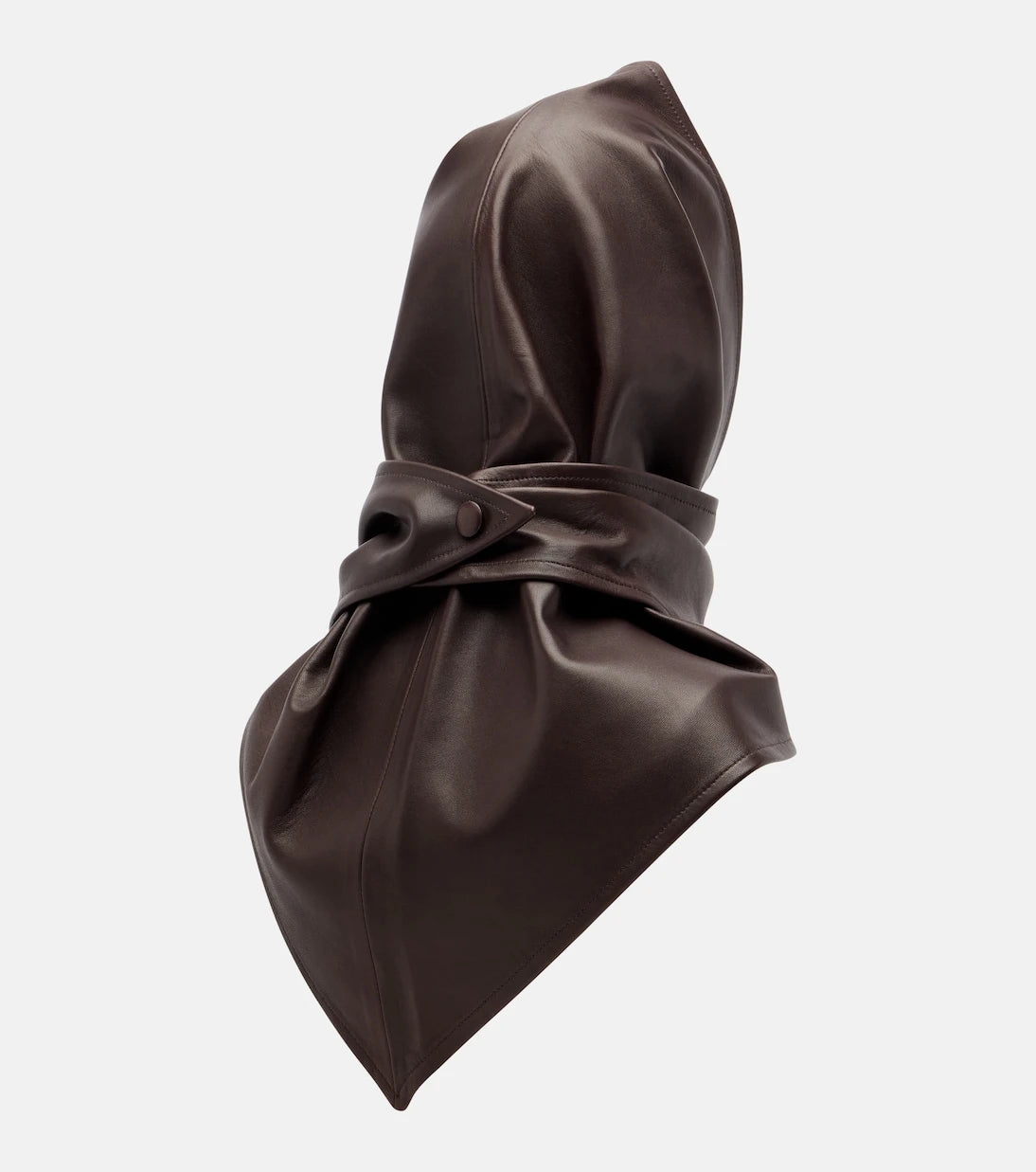 Nour Hammour - Draped leather hood
