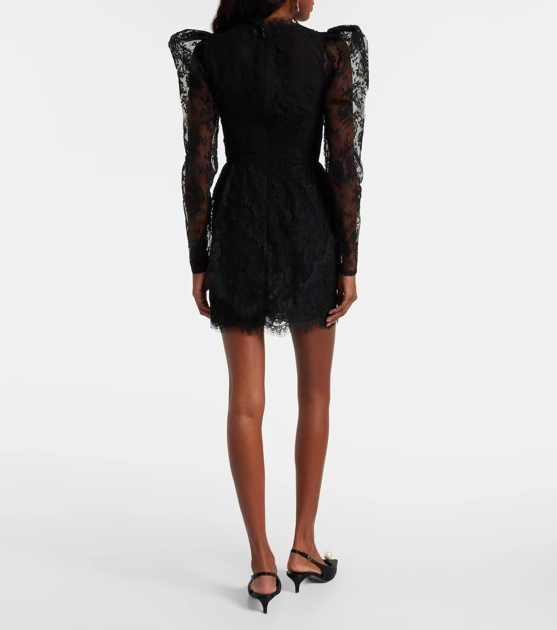 Alessandra Rich - Bow-detail lace minidress