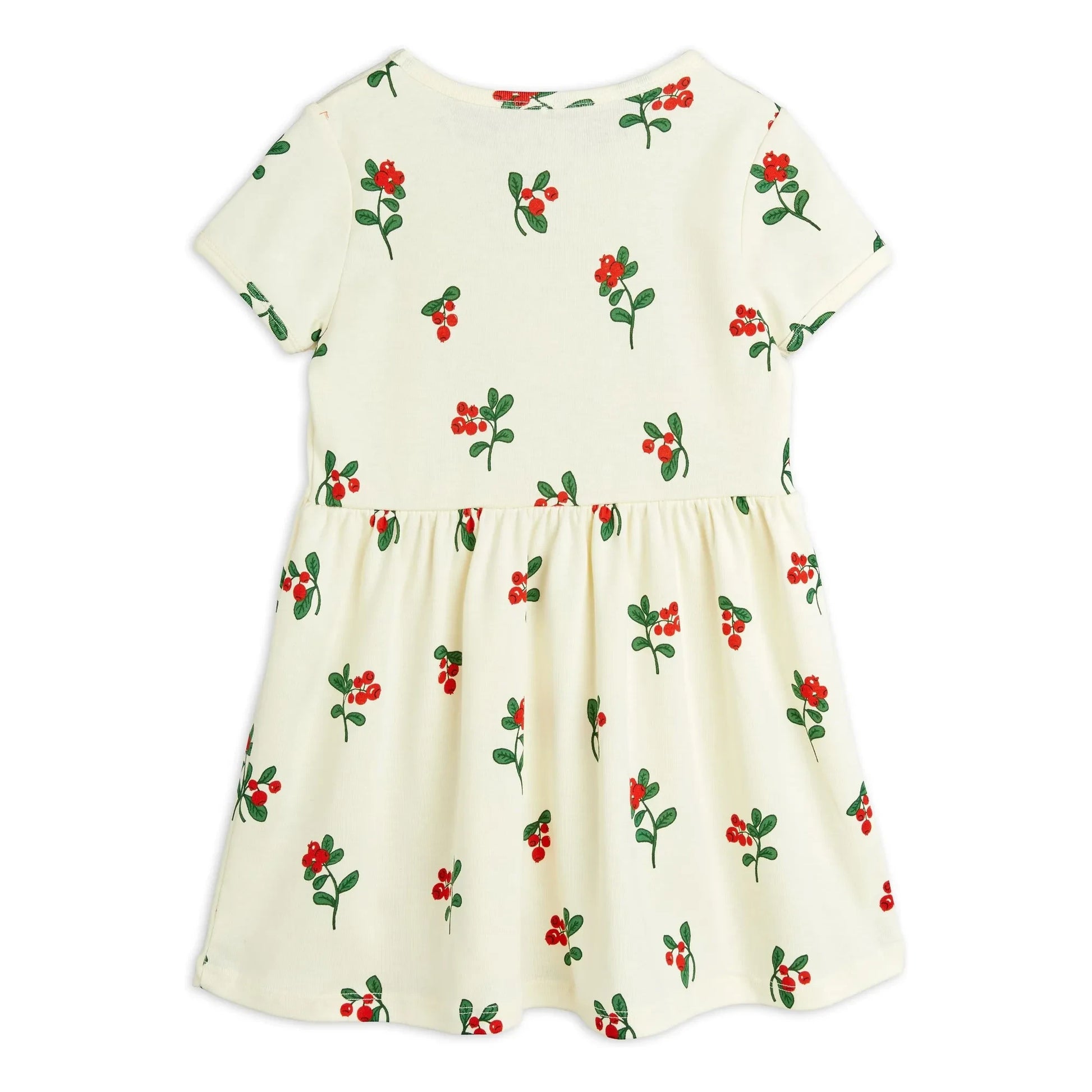 Mini Rodini - Organic Cotton Flower Dress | Ecru