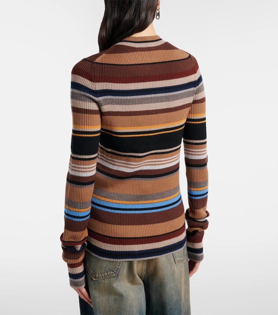 Acne Studios - Kilian striped zip-up wool cardigan