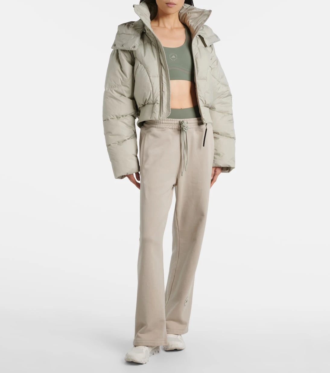 Adidas by Stella McCartney - Quilted cropped puffer jacket