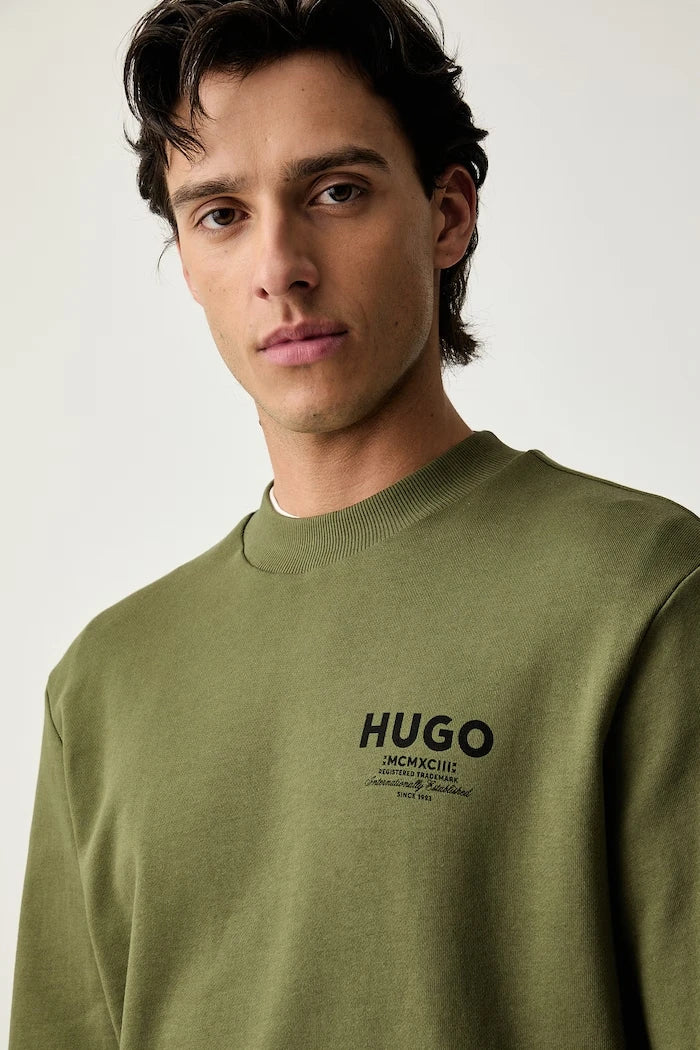 HUGO Blue erkek pamuklu sweatshirt Nespon