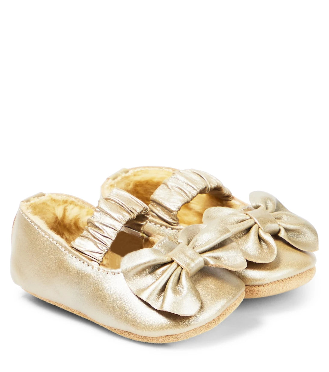 Donsje - Baby Neni metallic leather ballet flats