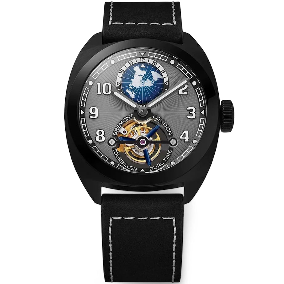 Titanium Terra Nova Dual-Time Tourbillon Watch 42.5mm
