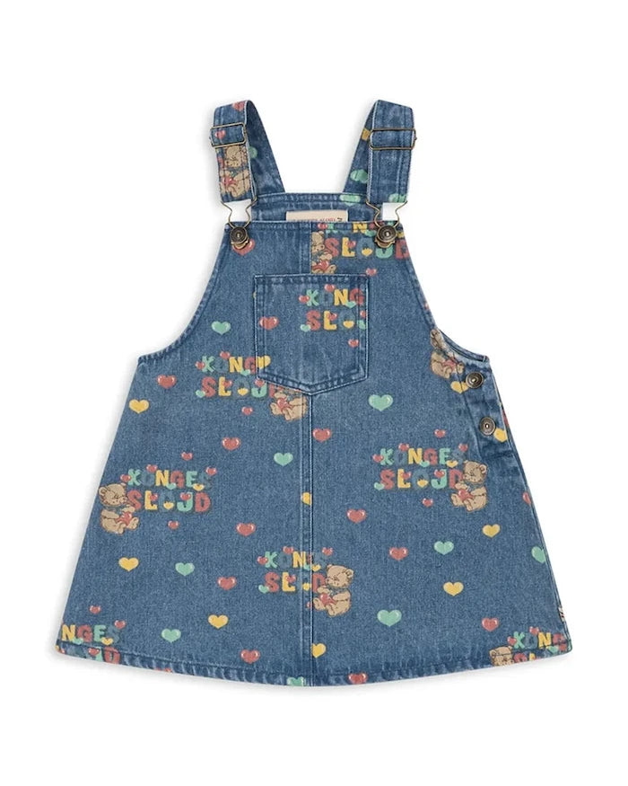 Konges Sløjd денim elbise MAGOT OVERALL DRESS GOTS
