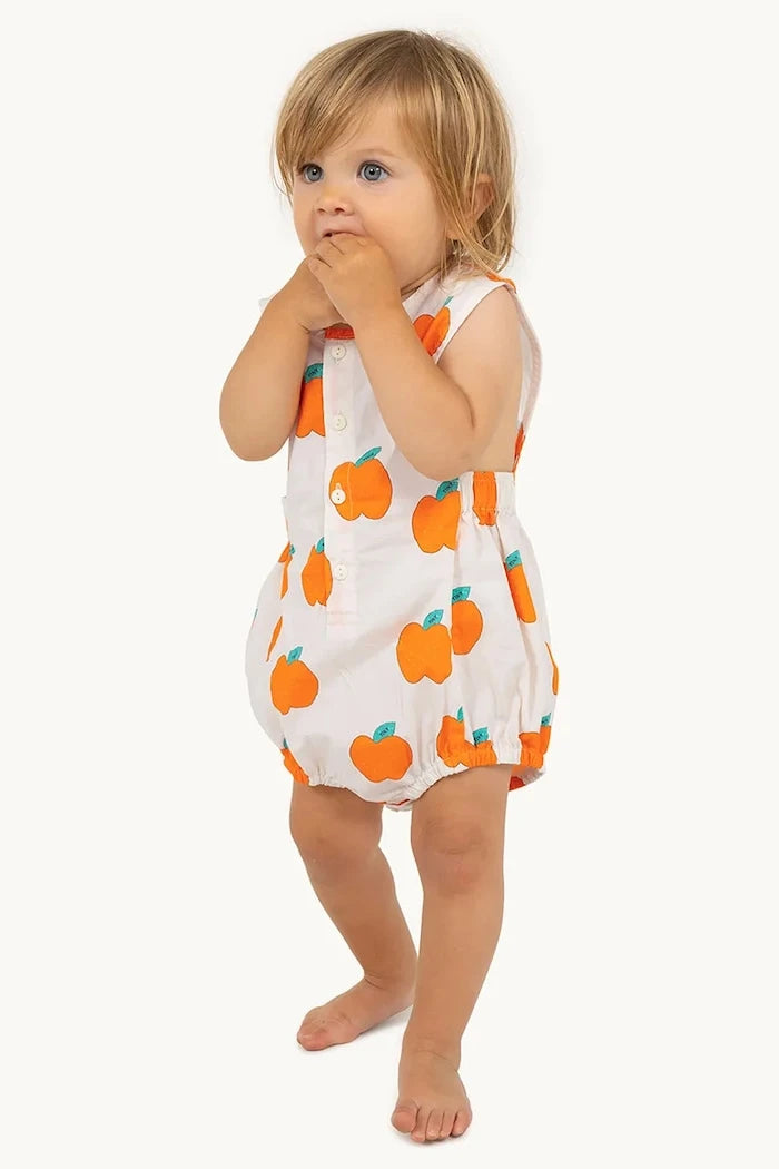 Бебешко боди от памук Tinycottons APPLES WOVEN BODY