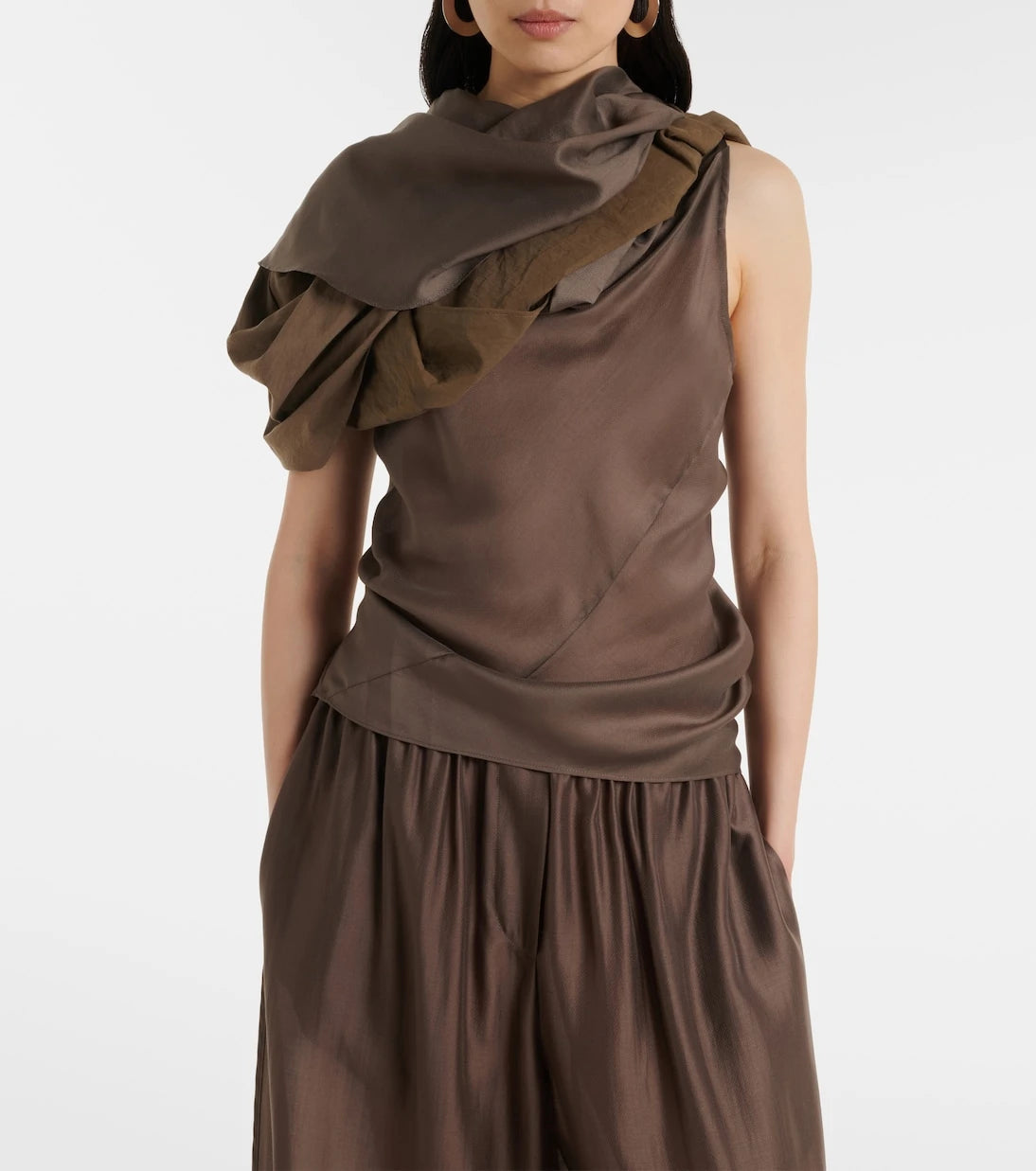 Entire Studios - One-shoulder satin top