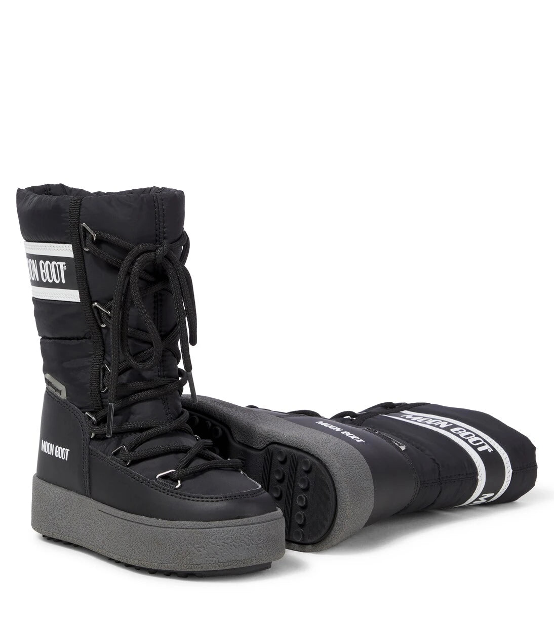 Moon Boot Kids - Icon faux leather-trimmed snow boots