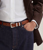 Calfskin Metal-Tip Braided Belt