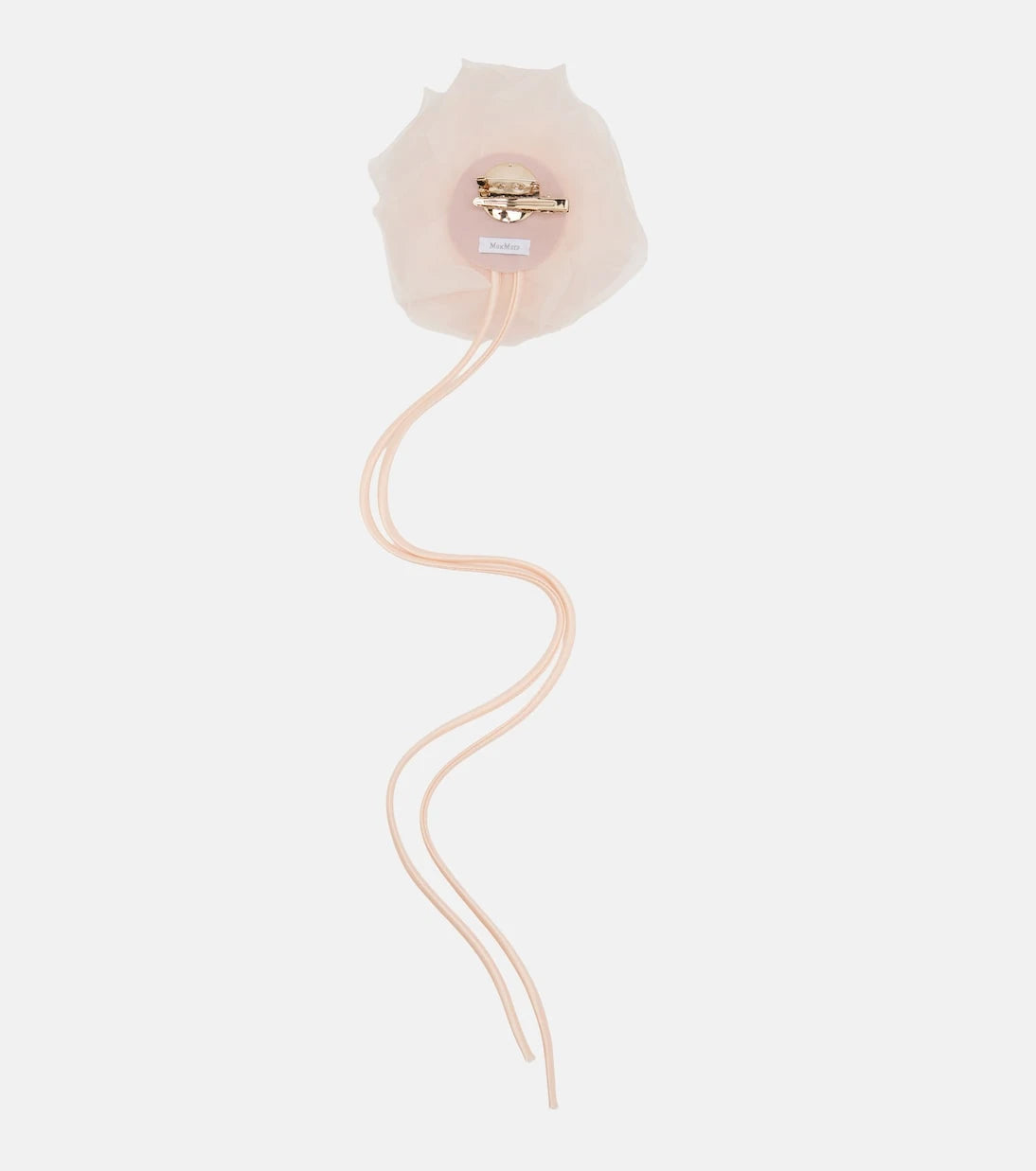 Max Mara - Ario floral-appliqué silk chiffon brooch