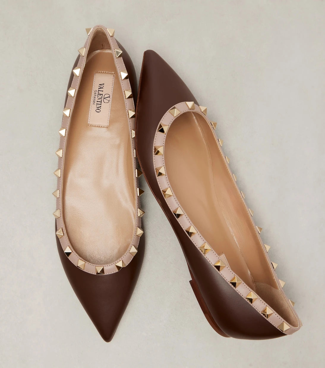 Valentino Garavani - Rockstud leather ballet flats
