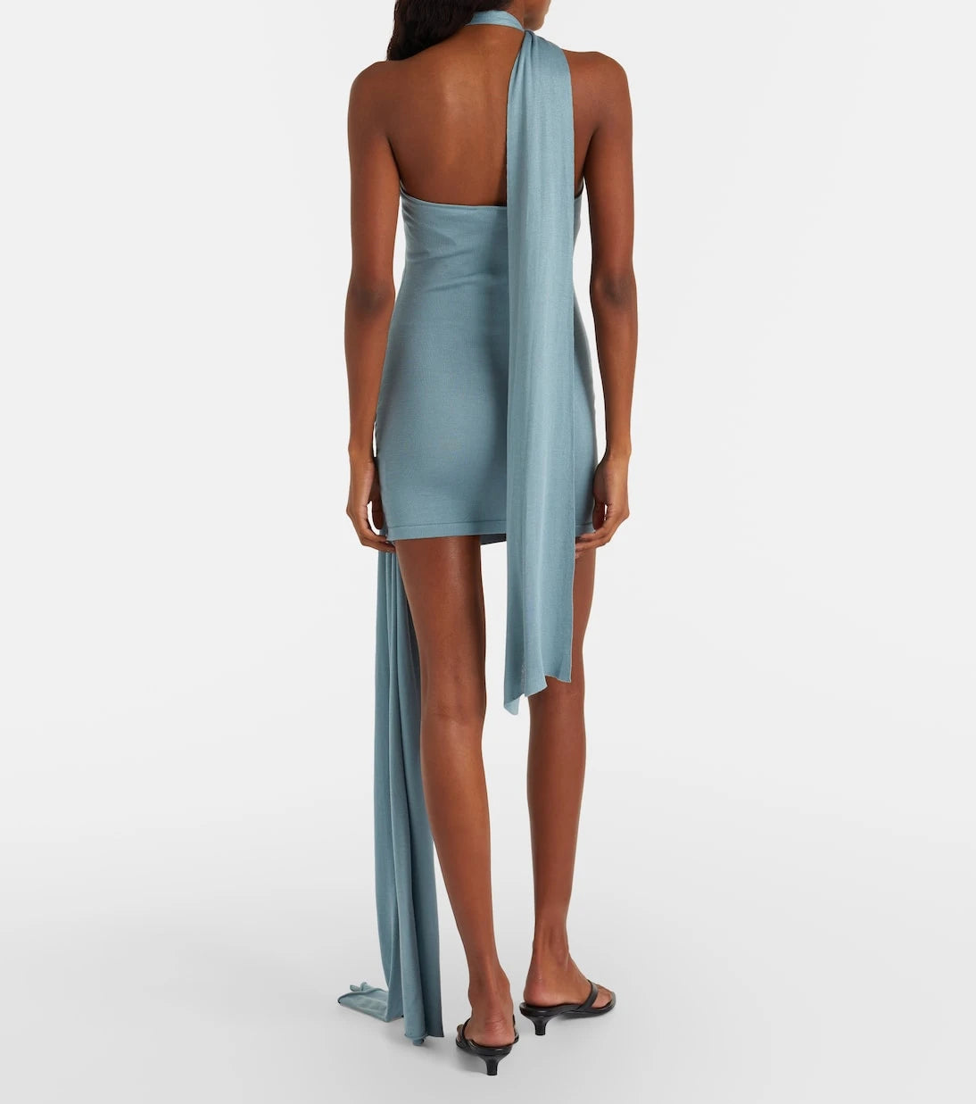 Aya Muse - Scarf-detail silk-blend jersey minidress