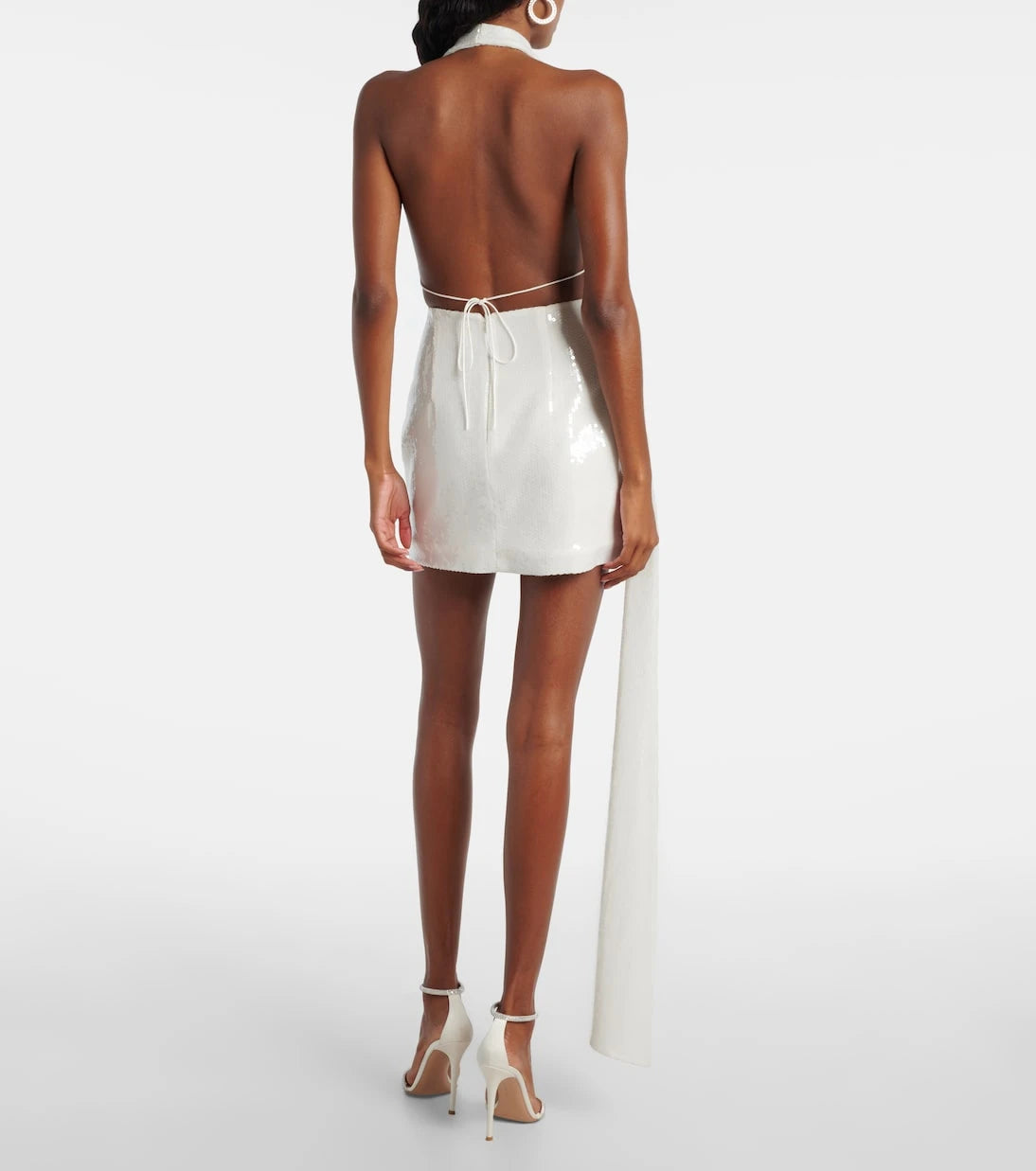 Alex Perry - Bridal sequined open-back minidress