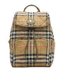 Burberry Beige Check Horseshoe Backpack