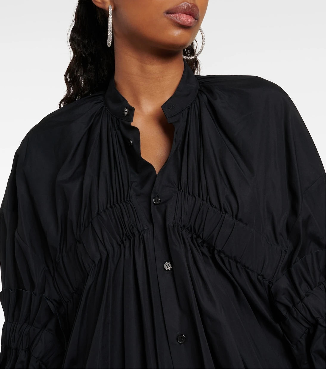 Noir Kei Ninomiya - Draped cotton midi dress