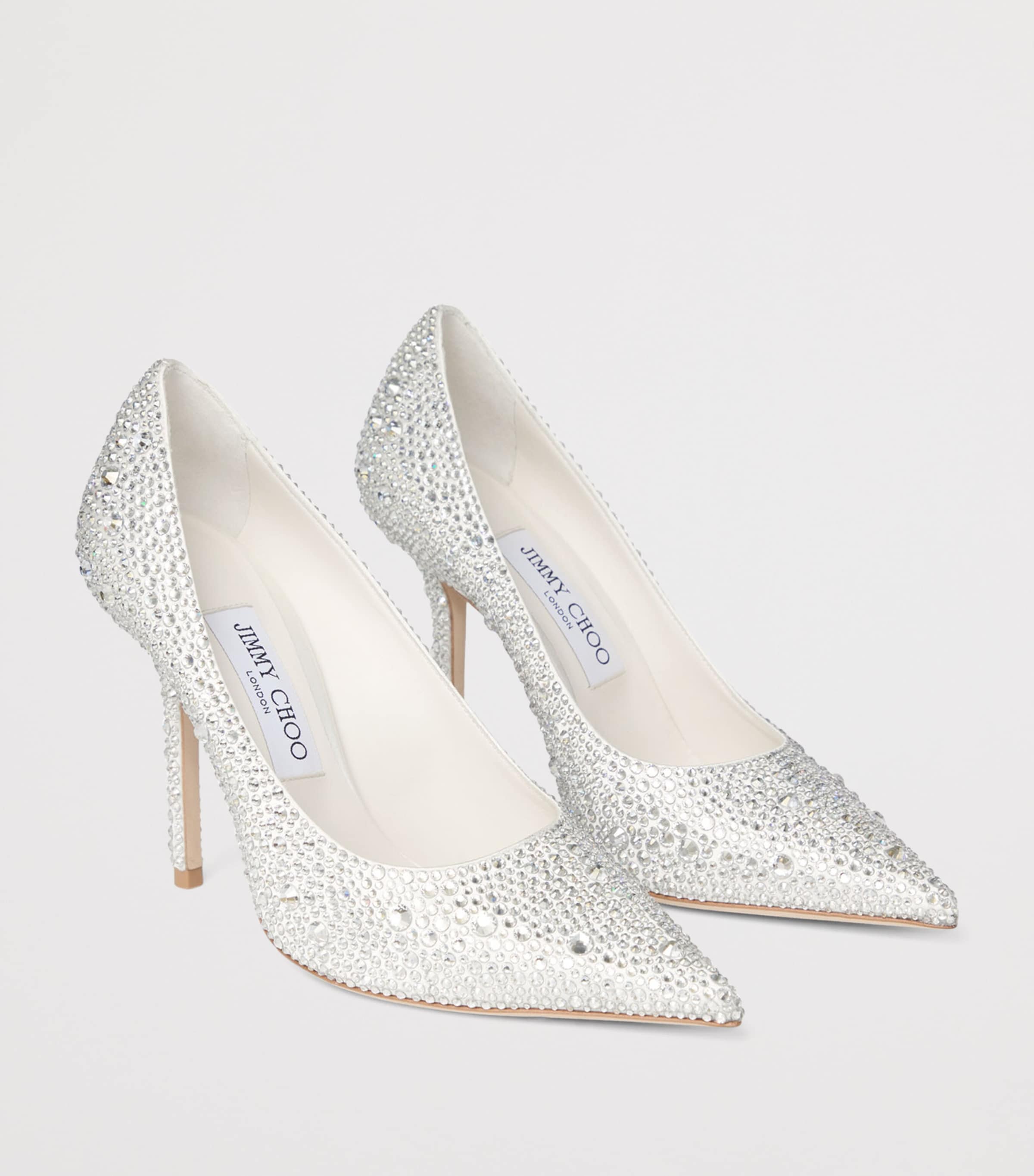 Love 100 Embellished Satin Pumps