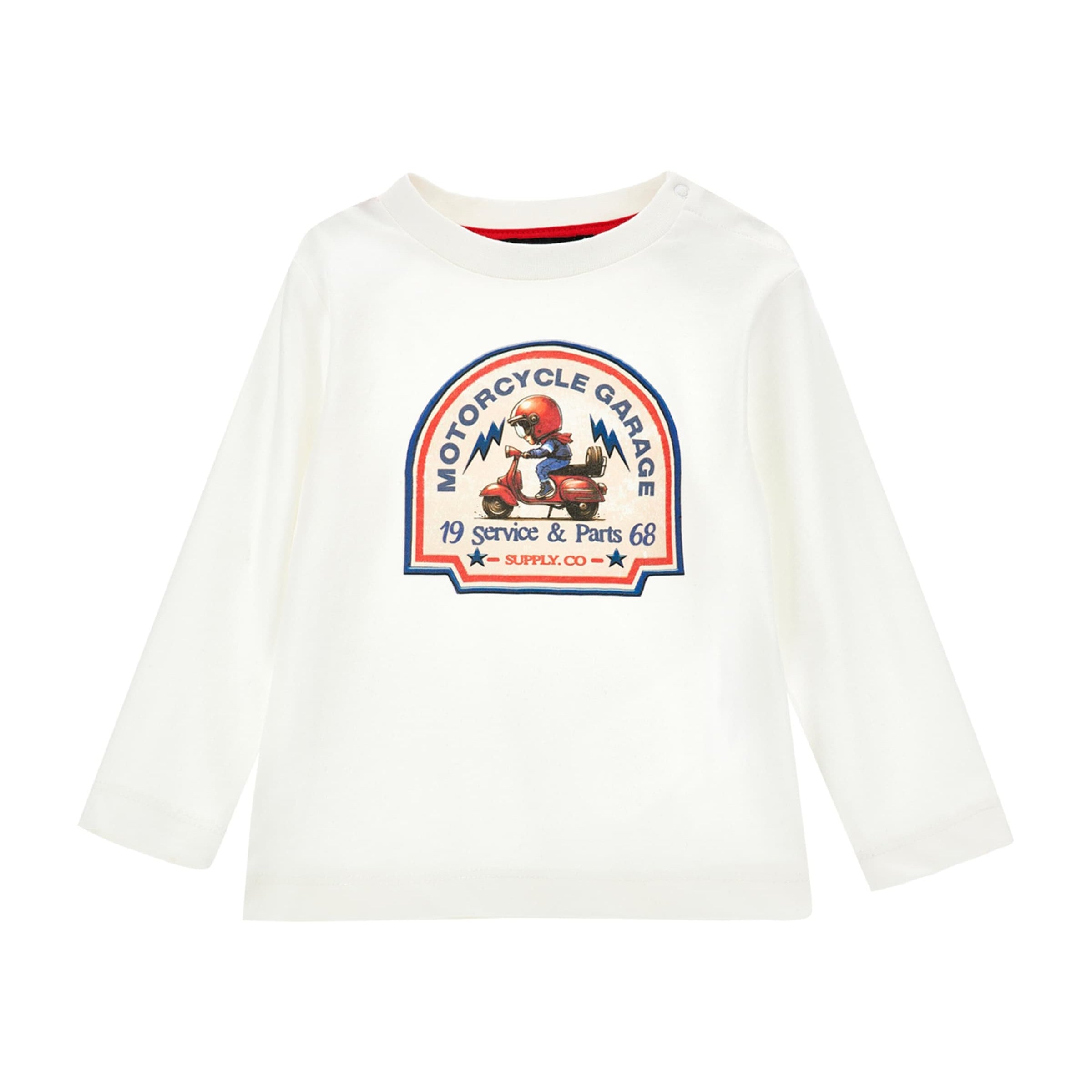 Moped Print Long-Sleeve T-Shirt (6-24 Months)