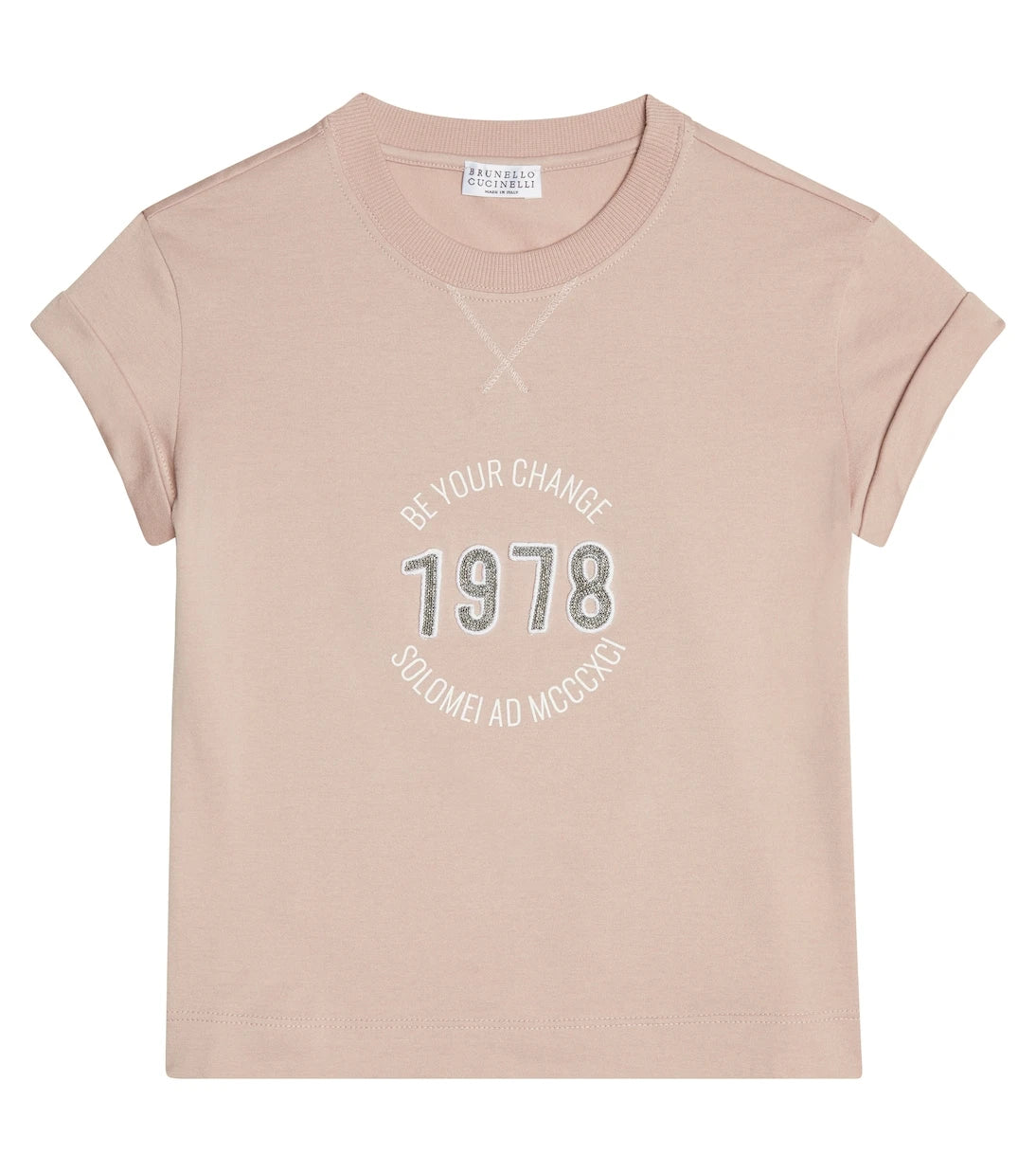 Brunello Cucinelli Kids - Embellished cotton T-shirt