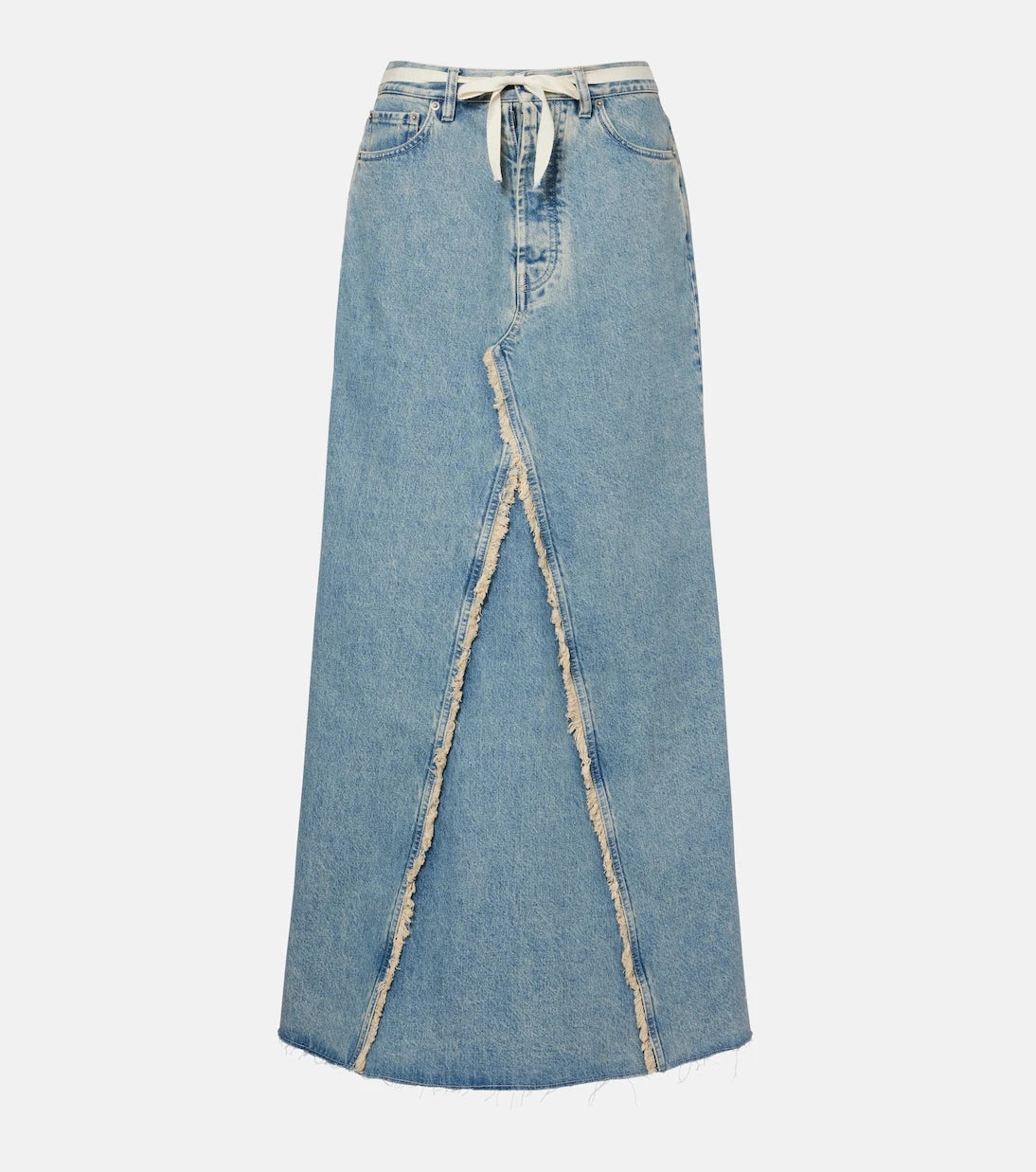 Maison Margiela - Frayed denim maxi skirt