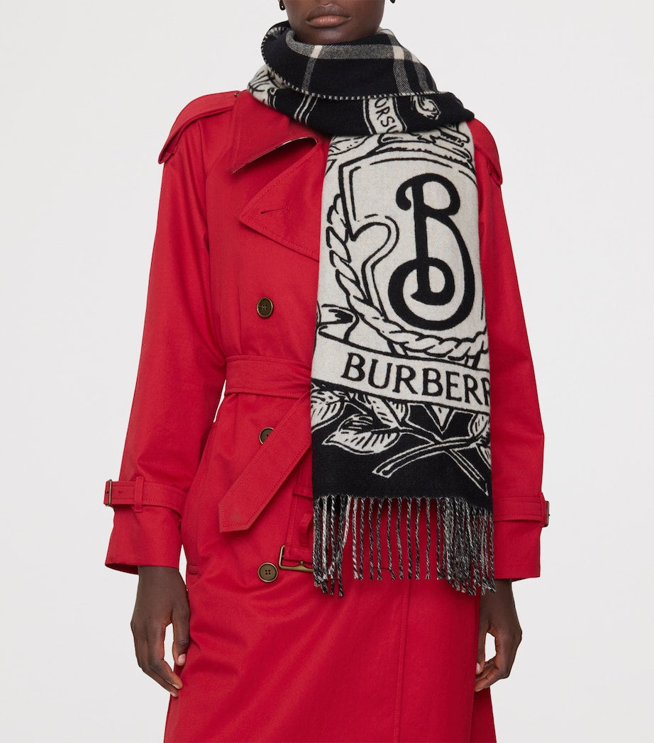 Black Cashmere Reversible Stormy Knight Scarf