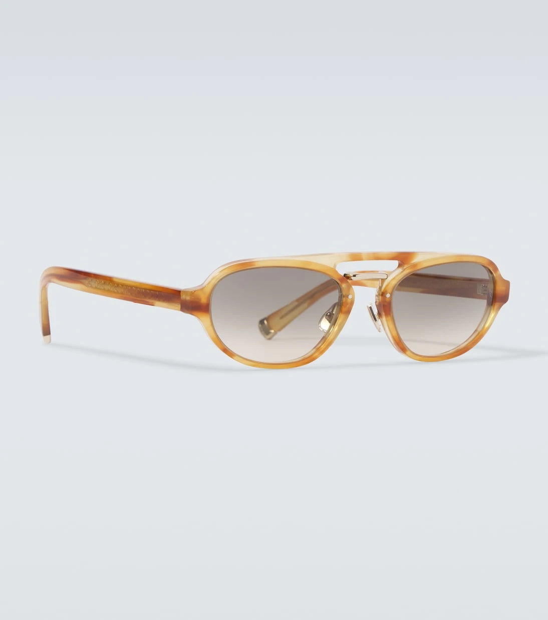 Brunello Cucinelli - Tortoiseshell-effect browline sunglasses