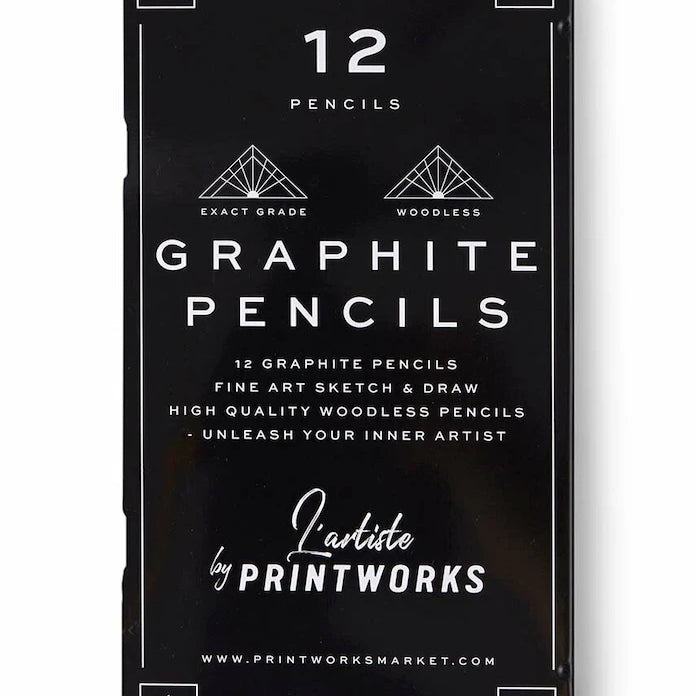 Комплект моливи в калъф Printworks Graphite 12 броя