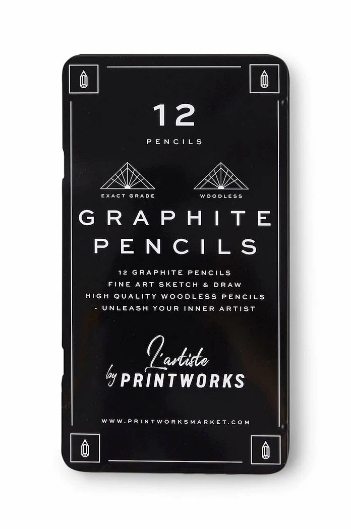 Kılıflı Kurşun Kalem Seti Printworks Graphite 12 Parça