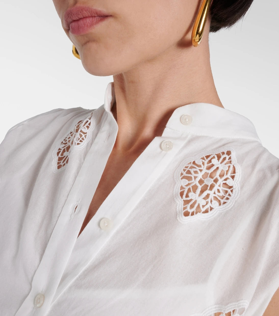 Erdem - Embroidered cotton-blend minidress