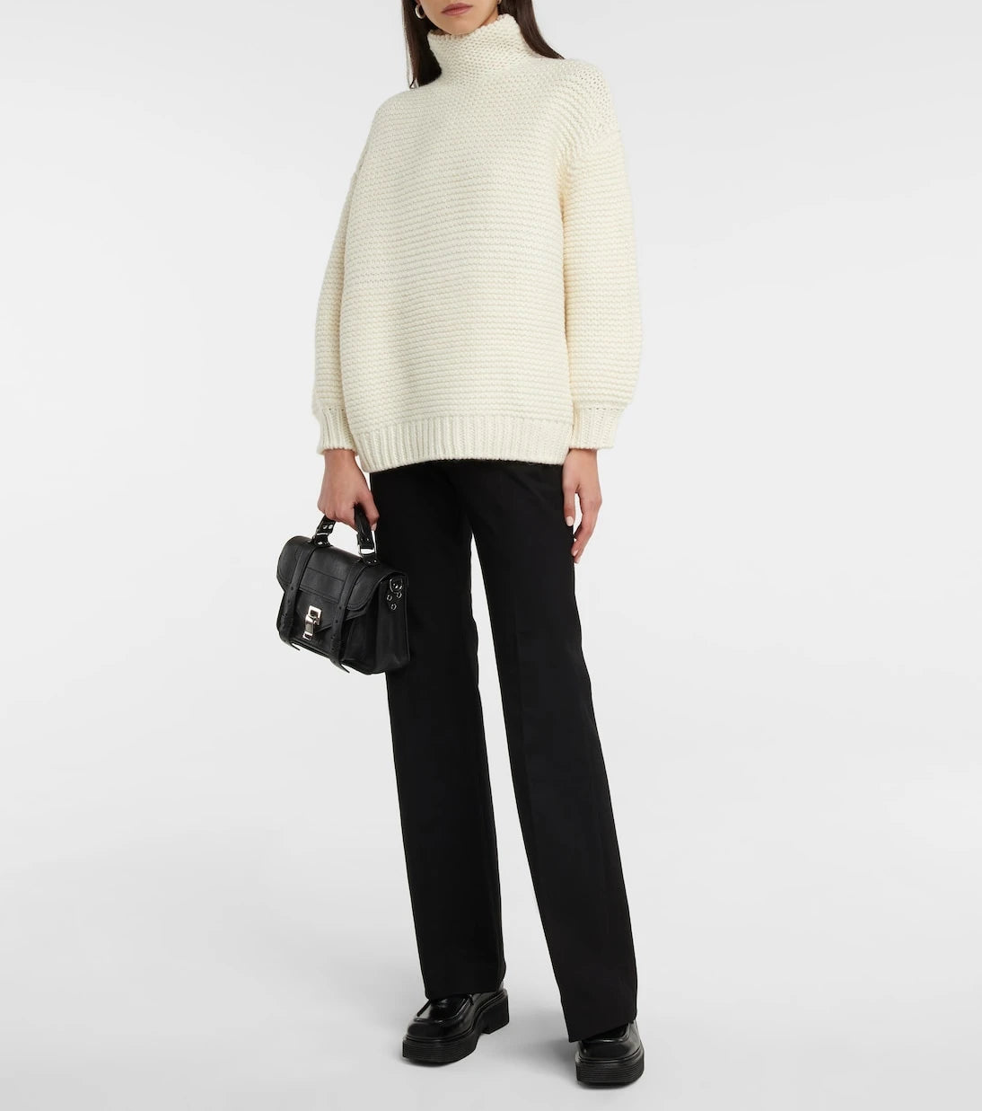 Proenza Schouler - سترة صوفية بياقة مدورة من White Label